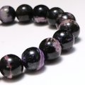 ブレス　ブラックチャロアイト＜ロシア産＞　丸　約11mm　品番：19074