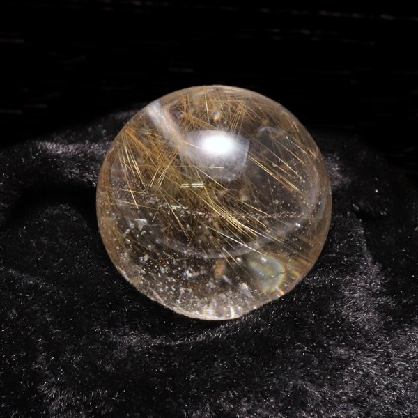 画像4: 【一点物】丸玉　ルチル入りマニハール水晶　インド　マニハール地方産　約31mm　桐箱入り　ヒマラヤ水晶　品番：19092