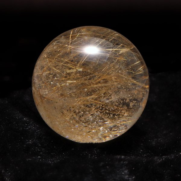 画像3: 【一点物】丸玉　ルチル入りマニハール水晶　インド　マニハール地方産　約27mm　桐箱入り　ヒマラヤ水晶　品番：19098