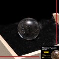【一点物】丸玉　ルチル入りマニハール水晶　インド　マニハール地方産　約24mm　桐箱入り　ヒマラヤ水晶　品番：19111