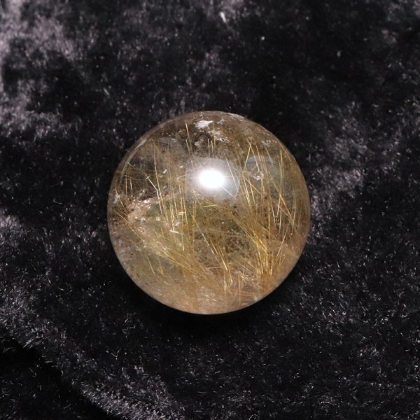 画像4: 【一点物】丸玉　ルチル入りマニハール水晶　インド　マニハール地方産　約20mm　桐箱入り　ヒマラヤ水晶　品番：19112