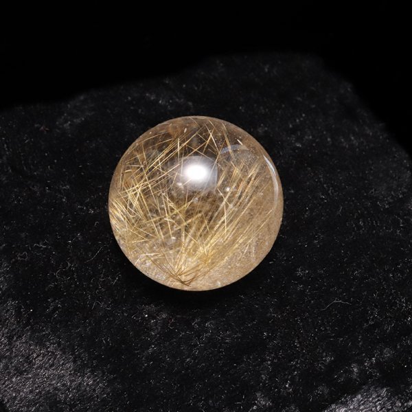 画像4: 【一点物】丸玉　ルチル入りマニハール水晶　インド　マニハール地方産　約24mm　桐箱入り　ヒマラヤ水晶　品番：19105