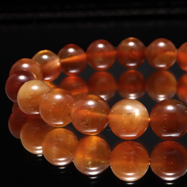 画像3: 【売切50%OFF（表示価格が割引後の金額）】ブレス　天然フェルドスパープラジオクレースムーンストーン＜チベット産＞　丸　約10mm　品番：17209