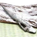 彫り物　アルタイ隕石　茶室刀（茶刀）　新疆ウイグル産　ケース付き　証明書付き　品番：19142