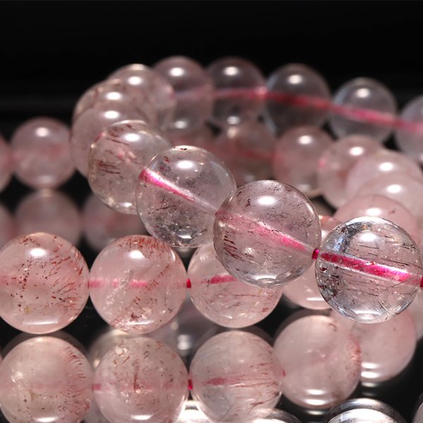 画像4: ブレス　ピンクゲーサイトインクォーツ＜ブラジル産＞　丸　約10.5mm　品番：19146