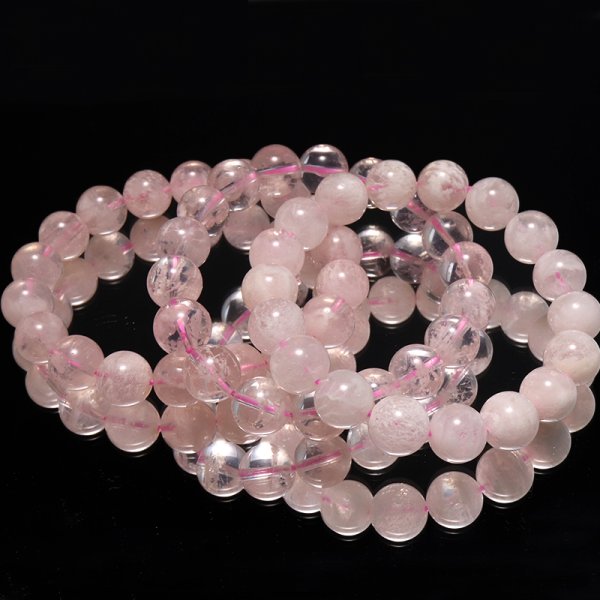 画像5: ブレス　セリサイトインローズクォーツ＜マダガスカル産＞　丸　約12mm　品番：19155