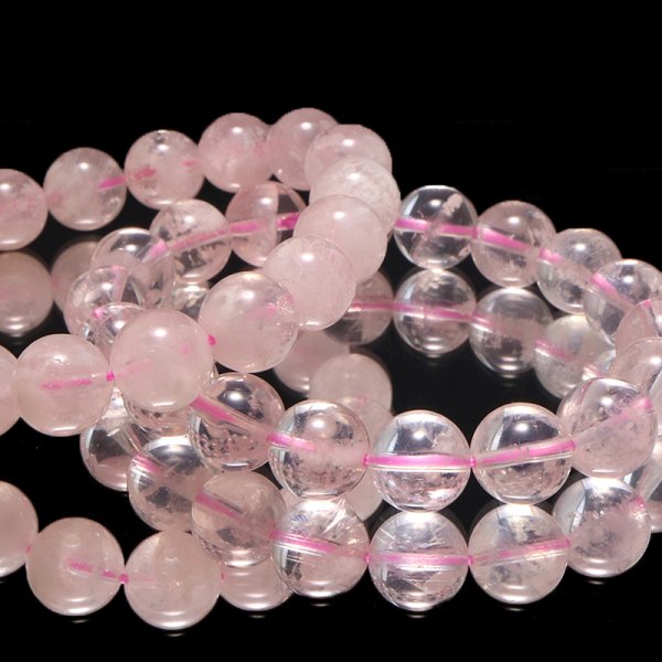画像6: ブレス　セリサイトインローズクォーツ＜マダガスカル産＞　丸　約12mm　品番：19155