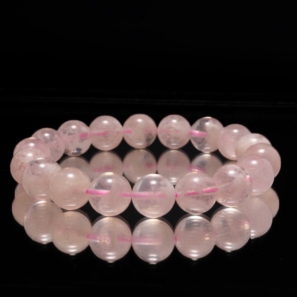 画像8: ブレス　セリサイトインローズクォーツ＜マダガスカル産＞　丸　約12mm　品番：19155