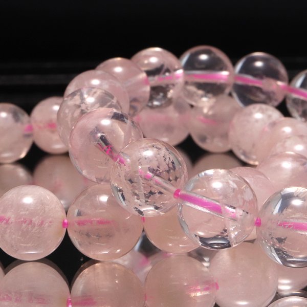 画像4: ブレス　セリサイトインローズクォーツ＜マダガスカル産＞　丸　約12mm　品番：19155