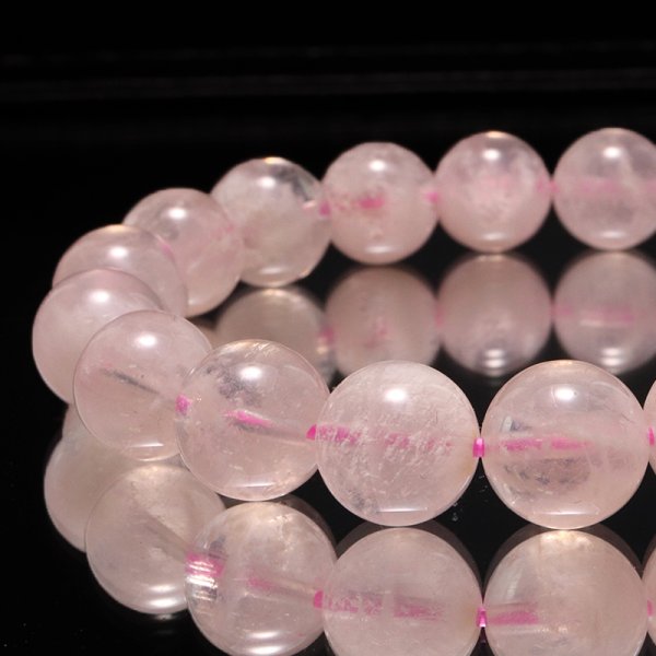 画像3: ブレス　セリサイトインローズクォーツ＜マダガスカル産＞　丸　約12mm　品番：19155