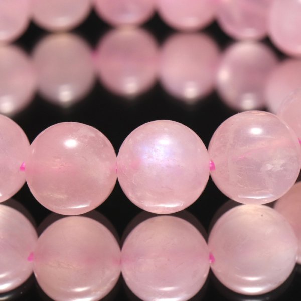 画像3: ブレス　染ピンクムーンストーン＜スリランカ産＞　丸　約10mm　品番：19196