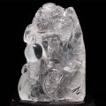 【一点物】彫り物　水晶　龍　ブラジル産　台付き　品番：19230