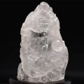 【一点物】彫り物　水晶　龍　ブラジル産　台付き　品番：19220