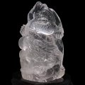 【一点物】彫り物　水晶　龍　ブラジル産　台付き　品番：19229