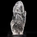 【一点物】彫り物　水晶　龍　ブラジル産　台付き　品番：19226