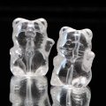 天然石パーツ　招き猫　水晶　縦穴　約1.3cm×約1.7cm　品番：19250