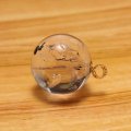 ペンダントトップ　水入り水晶　丸　約16ｍｍ　K18　ゴールド　3ヶ所　水入り　品番：19261