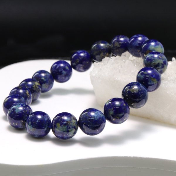 画像5: ブレス　ラピスラズリ＜アフガニスタン産＞　丸　約15〜15.5mm　品番：19323