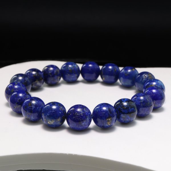 画像6: ブレス　ラピスラズリ＜アフガニスタン産＞　丸　約15〜15.5mm　品番：19323