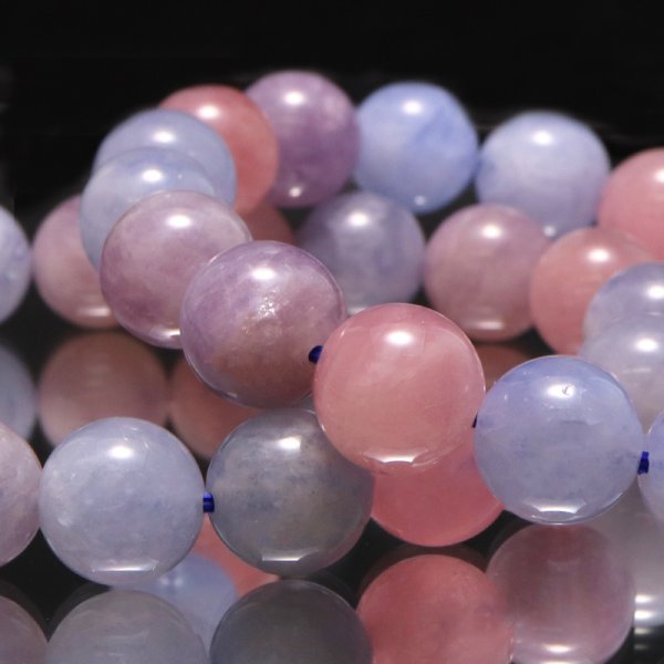 画像4: ブレス　ブルーローズクォーツ＜タンザニア産＞　丸　約10mm　品番：19337