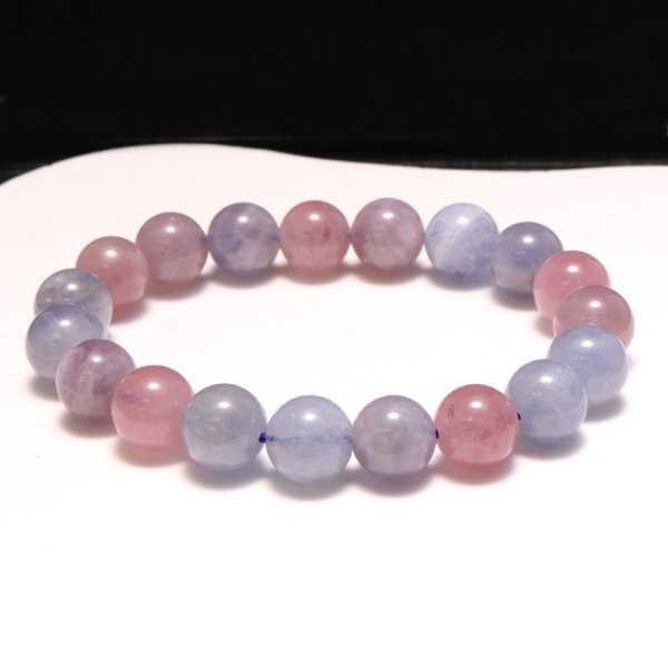 画像6: ブレス　ブルーローズクォーツ＜タンザニア産＞　丸　約10mm　品番：19337