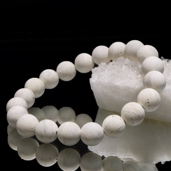 画像5: 【日本銘石】ブレス　泉山陶石〈佐賀県〉約8mm　芸術性の開花　栄える　豊作　パワーストーン　天然石　品番：16415