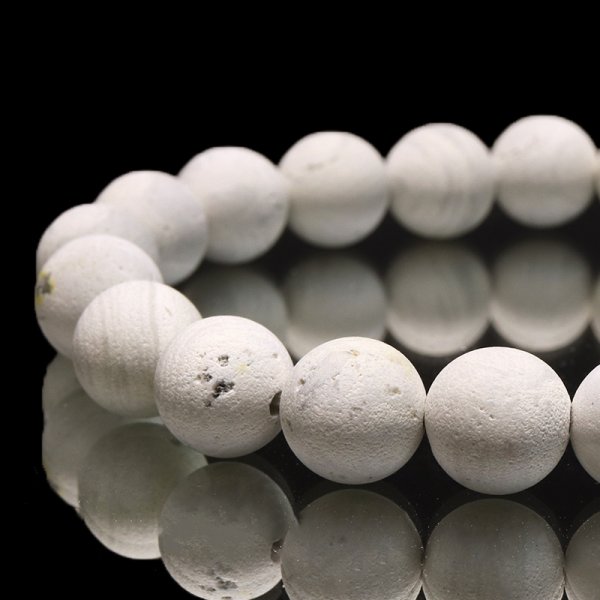 画像3: 【日本銘石】ブレス　泉山陶石〈佐賀県〉約8mm　芸術性の開花　栄える　豊作　パワーストーン　天然石　品番：16415