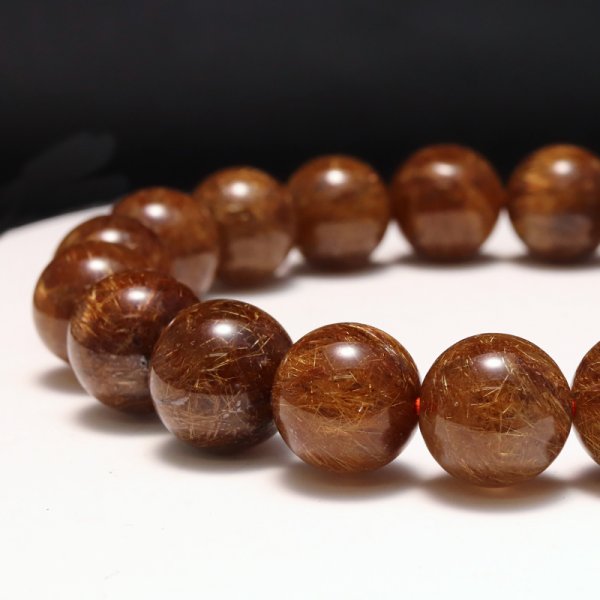画像3: ブレス　コッパールチルクォーツ＜ブラジル産＞　丸　約8.5mm　品番：19389