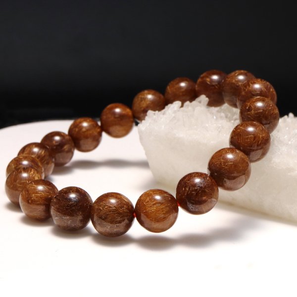 画像5: ブレス　コッパールチルクォーツ＜ブラジル産＞　丸　約8.5mm　品番：19389