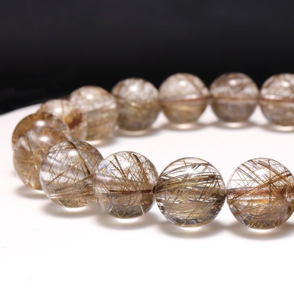 画像3: ブレス　高品質シルバールチル＜ブラジル産＞　丸　約8.5mm　品番：19392