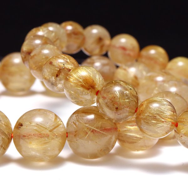 画像4: ブレス　ルチルクォーツ＜ブラジル産＞　丸　約9mm　品番：19401