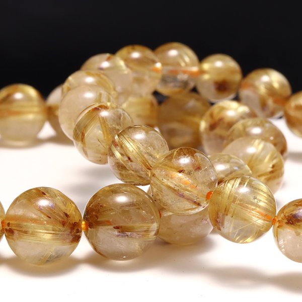 画像4: ブレス　ルチルクォーツ＜ブラジル産＞　丸　約11mm　品番：19393