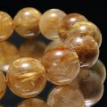 ブレス　ルチルクォーツ＜ブラジル産＞　丸　約15mm　品番：19396