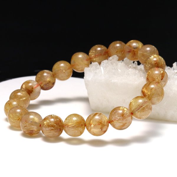 画像5: ブレス　ルチルクォーツ＜ブラジル産＞　丸　約9mm　品番：19401