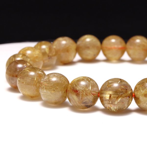 画像3: ブレス　ルチルクォーツ＜ブラジル産＞　丸　約9mm　品番：19401