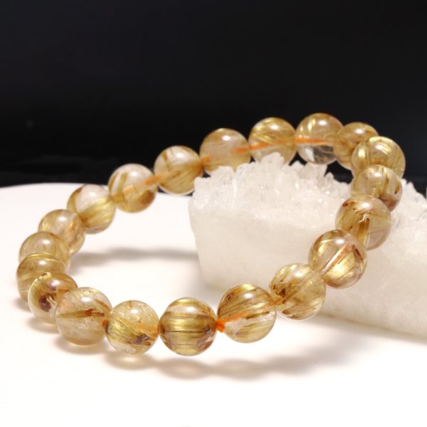 画像5: ブレス　ルチルクォーツ＜ブラジル産＞　丸　約11mm　品番：19393