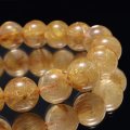 ブレス　ルチルクォーツ＜ブラジル産＞　丸　約9.5〜10mm　品番：19399