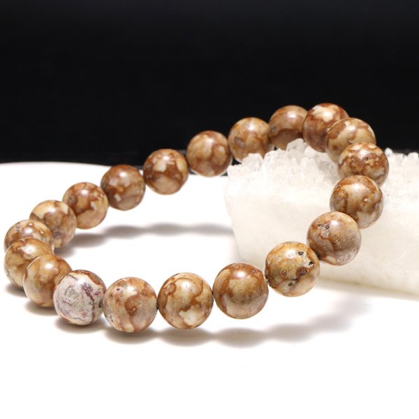 画像5: 【日本銘石】ブレス　姫川薬石＜新潟県＞　側　丸約8mm　健康　安眠　治癒力アップ　パワーストーン　天然石　品番：16421