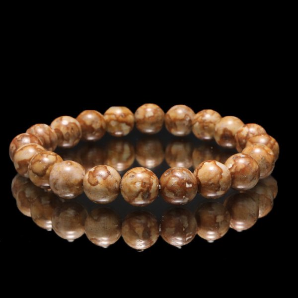 画像6: 【日本銘石】ブレス　姫川薬石＜新潟県＞　側　丸約8mm　健康　安眠　治癒力アップ　パワーストーン　天然石　品番：16421