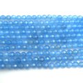 連　染クォーツァイト　アクアブルー　カット　 4mm　　　　品番： 9066