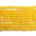 連　染クォーツァイト　イエローオレンジ　丸　 4mm　　　　品番： 9095