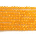 連　染クォーツァイト　オレンジ　カット　 4mm　　　　品番： 9142