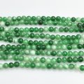 連　染クォーツァイト　グリーンミックス　丸　 4mm　　　　品番： 9228