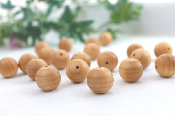 画像3: 【天然木】チベットヒノキ　バラ大玉　約18mm　　品番： 8259