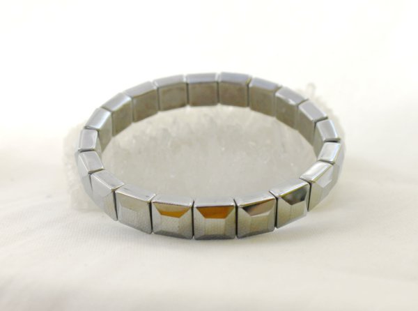 画像3: 【まとめ買い・セール割引可能！】テラヘルツ　手彫りスクエアカット　ブレスレット　　品番： 4377