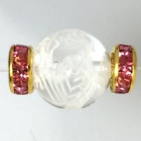 ロンデル（GLフューシャピンク/平型）　 8mm　100個　　　　品番： 8030