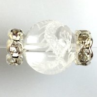 ★ロンデル（SVホワイト/花型）　 8mm　100個　　　　品番： 8058