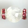 ロンデル（SVフューシャピンク/平型）　 8mm　100個　　　　品番： 8080