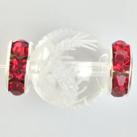 ロンデル（SVルビー/平型）　 8mm　100個　　　　品番： 8093