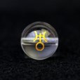 画像1: 【オリジナル商品】カービング　占星術　天王星　水晶(金彫り)　12mm　　品番： 10755 (1)